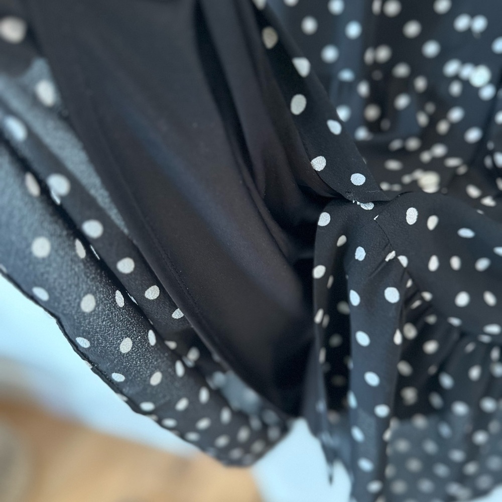 Eliza J Black and White Polka Dot Dress - Picture 6 of 7